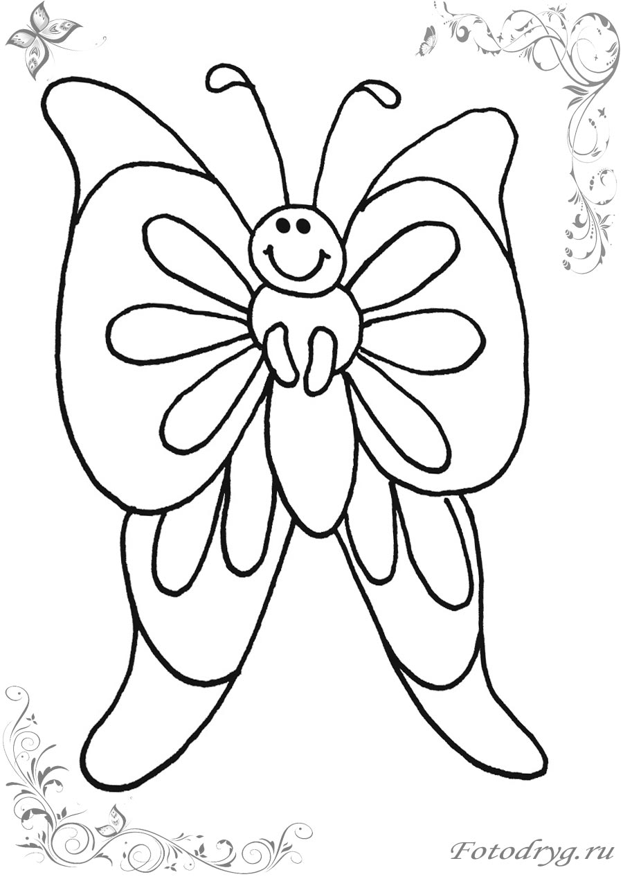 Онлайн раскраски бабочки для мальчиков и девочек